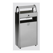 VAR Collecteur de déchets/cendrier B 48 argent 9 l/60 l