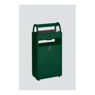 VAR Collecteur de déchets/cendrier B 48 vert mousse 9 l/60 l