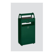 VAR Collecteur de déchets/cendrier B 48 vert mousse 9 l/60 l