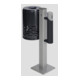VAR Collecteur de déchets/cendrier - Combinaison AG 101 Corbeille à déchets anthracite - Corps anthracite - Partie supérieure argent 1,4 l/46 l-1