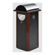 VAR Collecteur de déchets/cendrier combinaison AG 60 argent antique 4,5 l/2x 60 l