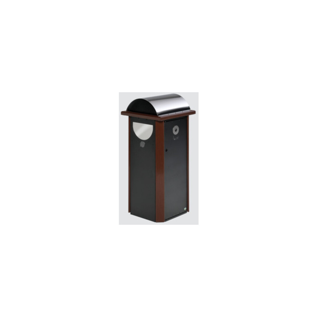 VAR Collecteur de déchets/cendrier combinaison AG 60 argent antique 4,5 l/2x 60 l