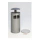 VAR Collecteur de déchets/cendrier H 111 avec toit argent antique incl. insert intérieur 86 l-3