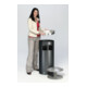 VAR Collecteur de déchets/cendrier H 111 avec toit argenté incl. insert intérieur 86 l-4