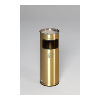 VAR Collecteur de déchets/cendrier H 66 MS/VA inox 16,7 l finition laiton
