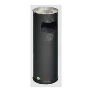 VAR Collecteur de déchets/cendrier H 66K argent antique 16,7 l