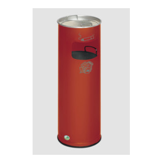 VAR Collecteur de déchets/cendrier H 66K rouge 16,7 l