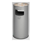 VAR Collecteur de déchets/cendrier H 70K argent 37,4 l
