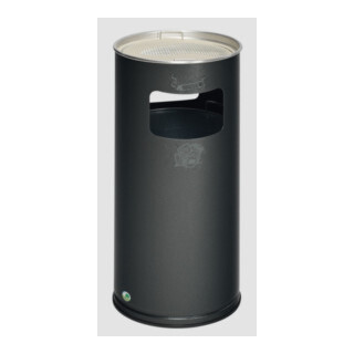 VAR Collecteur de déchets/cendrier H 70K argent antique 37,4 l