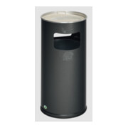 VAR Collecteur de déchets/cendrier H 70K argent antique 37,4 l