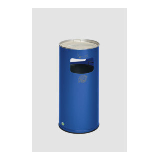 VAR Collecteur de déchets/cendrier H 70K bleu gentiane 37,4 l