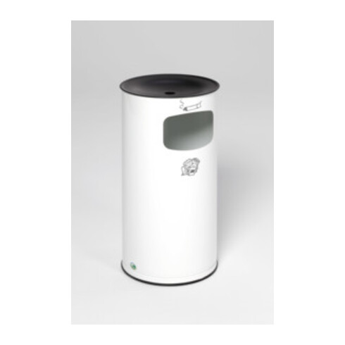 VAR Collecteur de déchets/cendrier H 71 I K blanc 44 l