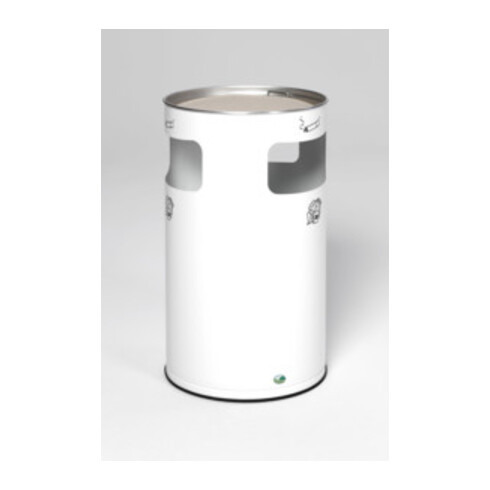 VAR Collecteur de déchets/cendrier H 75K blanc 69,2 l