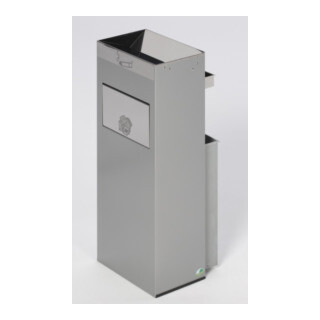 VAR Collecteur de déchets/cendrier H 77 argent 2 l/21 l