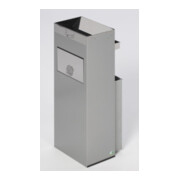 VAR Collecteur de déchets/cendrier H 77 argent 2 l/21 l