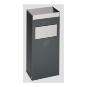 VAR Collecteur de déchets/cendrier H 77 argent antique 2 l/21 l
