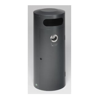 VAR Collecteur de déchets/cendrier KS 70 argent antique 70 l