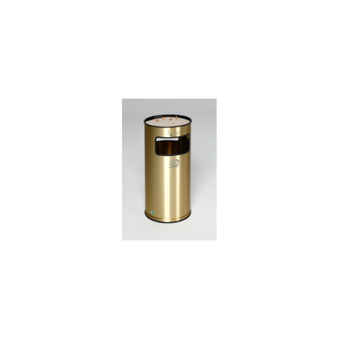 VAR Collecteur de déchets/cendrier laiton H 70 MS/ST insert cendrier acier noir 37,4 l