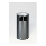 VAR Collecteur de déchets D 44 avec couvercle argent antique, insert intérieur 86 l