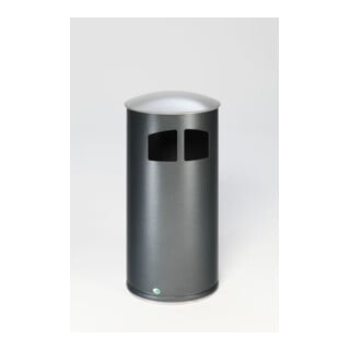 VAR Collecteur de déchets D 44 avec couvercle argenté incl. insert intérieur 86 l