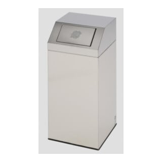 VAR Collecteur de déchets inox avec insert intérieur 48 l