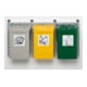 VAR Collecteur de déchets modèle "City" mural G3 combinaison 3 pièces autocollants pictogrammes vert jaune gris 3 x 15 l = 45 l-1