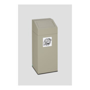VAR Collecteur de déchets recyclables gris 82 l