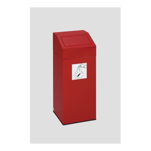 VAR Collecteur de déchets recyclables rouge 82 l