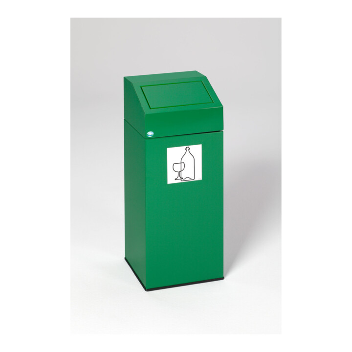 VAR Collecteur de déchets recyclables vert 82 l