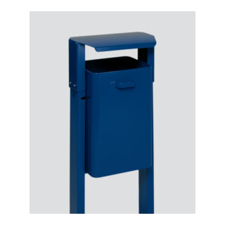 VAR Collecteur de déchets type AG 08 à encastrer avec toit bleu gentiane 40 l