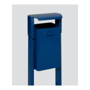 VAR Collecteur de déchets type AG 08 à encastrer avec toit bleu gentiane 40 l