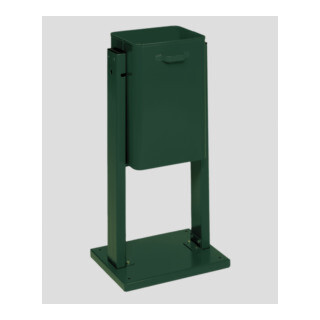 VAR Collecteur de déchets type AG 08 avec plaque de sol vert mousse 40 l