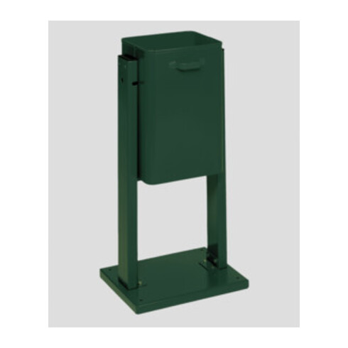 VAR Collecteur de déchets type AG 08 avec plaque de sol vert mousse 40 l