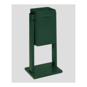 VAR Collecteur de déchets type AG 08 avec plaque de sol vert mousse 40 l