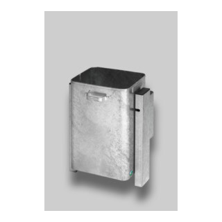 VAR Collecteur de déchets type AG 08 pour fixation murale ou sur tube, galvanisé à chaud 40 l