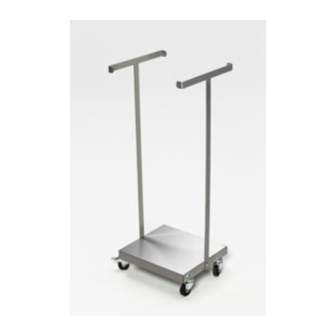 VAR Collecteur de déchets type SHR 120 inox mobile pour sacs 120 l