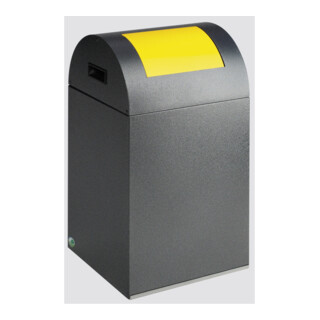 VAR Collecteur de déchets WSG 40 R corps argent antique trappe jaune 43 l