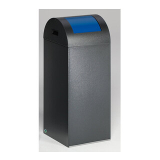 VAR Collecteur de déchets WSG 55 R corps argent antique trappe bleu gentiane 60 l