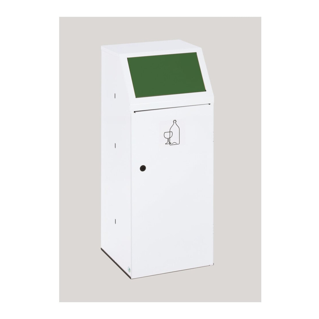 VAR Collecteur de déchets WSG 69 avec porte avant, trappe d’insertion, anneau de serrage vert 70 l