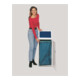 VAR Collecteur de déchets WSG 69 avec trappe avant, anneau de serrage, bleu gentiane 70 l-1