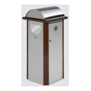 VAR Collecteur déchets/cendrier combinaison AG 60 argent 4,5 l/2x 60 l