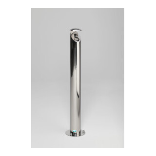 VAR Colonne à cendres H 103 acier inoxydable poli 4,2 l