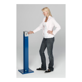 VAR Colonne porte-cendrier SG 105 E corps bleu gentiane - tête argent 2 l