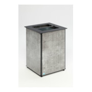 VAR Conteneur à déchets AB 04 aspect pierre/acier inoxydable 80 l-1