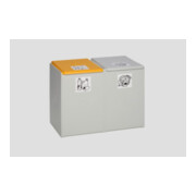 VAR Conteneur plastique 2 compartiments sans couvercle 120 l-1