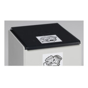 VAR Couvercle pour conteneur plastique 60 l anthracite