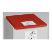 VAR Couvercle pour conteneur plastique 60 l rouge