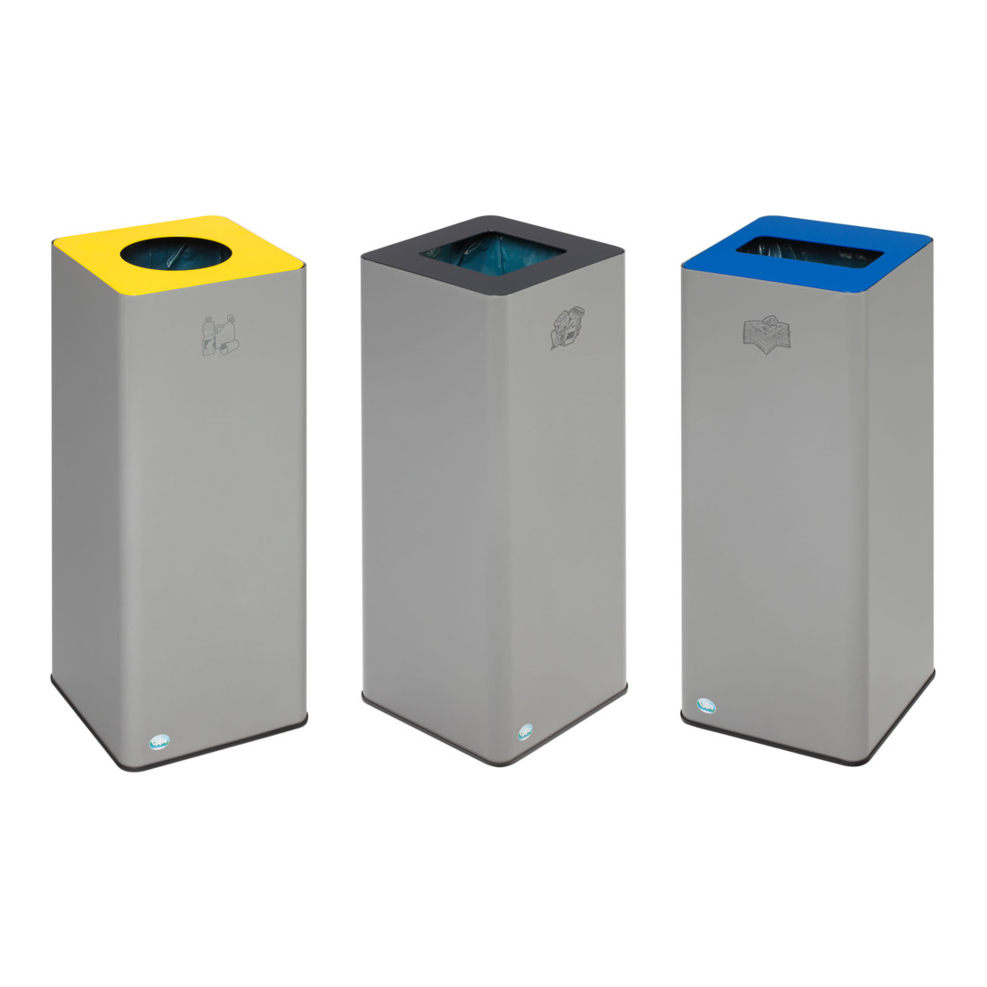 VAR Dispositif de collecte de déchets WSG Quadro 79, couvercle jaune (1023)