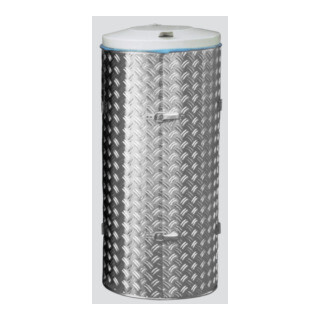VAR Dispositifs compacts de collecte des déchets avec acier inoxydable et tôles alu-duett, couvercle gris
