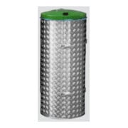 VAR Dispositifs compacts de collecte des déchets avec couvercle vert en acier inoxydable et tôle alu-duett